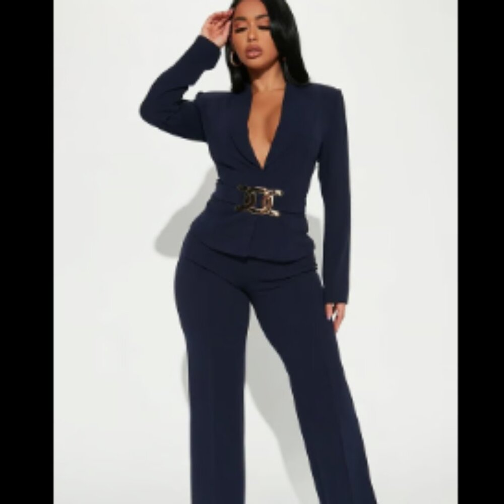 Fashion Nova Justine Wide Leg Pant Set